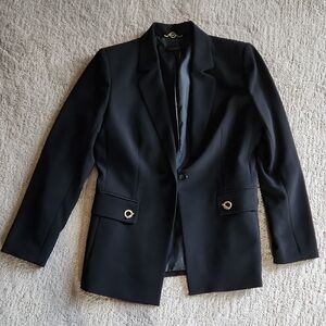 Donna Karan Black Blazer with Gold Accents